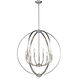 Colson 31.25 inch 60.00 watt Pewter Chandelier Ceiling Light in No Shade, Large