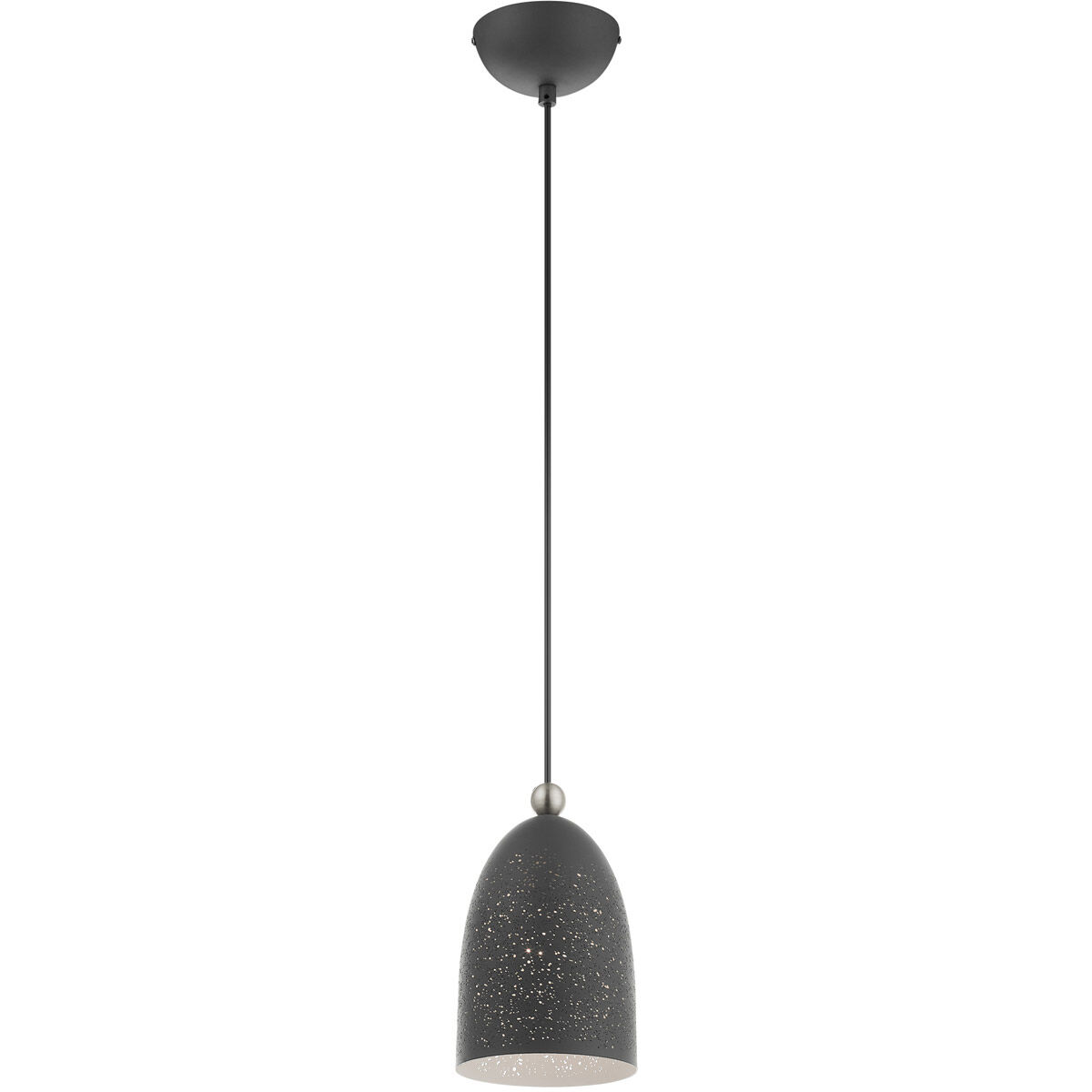 Arlington 1 Light 5.5 inch Scandinavian Gray with Brushed Nickel Accents Pendant Ceiling Light