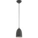 Arlington 1 Light 6 inch Scandinavian Gray with Brushed Nickel Accents Pendant Ceiling Light