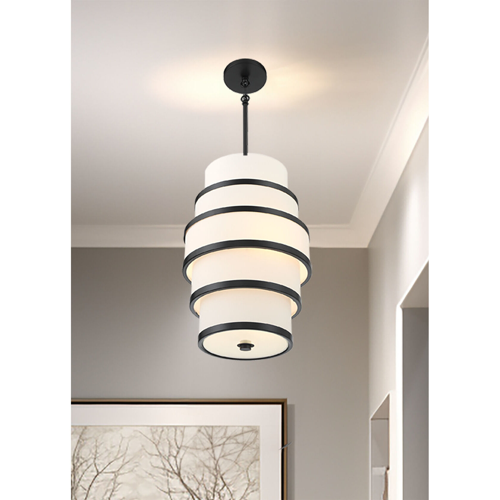 Minka Lavery Cascade 3 Light Pendant Coal 2441 66A
