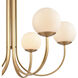 Caroline 6 Light 32 inch Brushed Gold Chandelier Ceiling Light