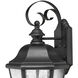 Estate Series Edgewater Outdoor Wall Mount Lantern in Black, Non-LED