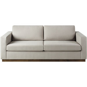 Amherst Ivory / Brown Sofa