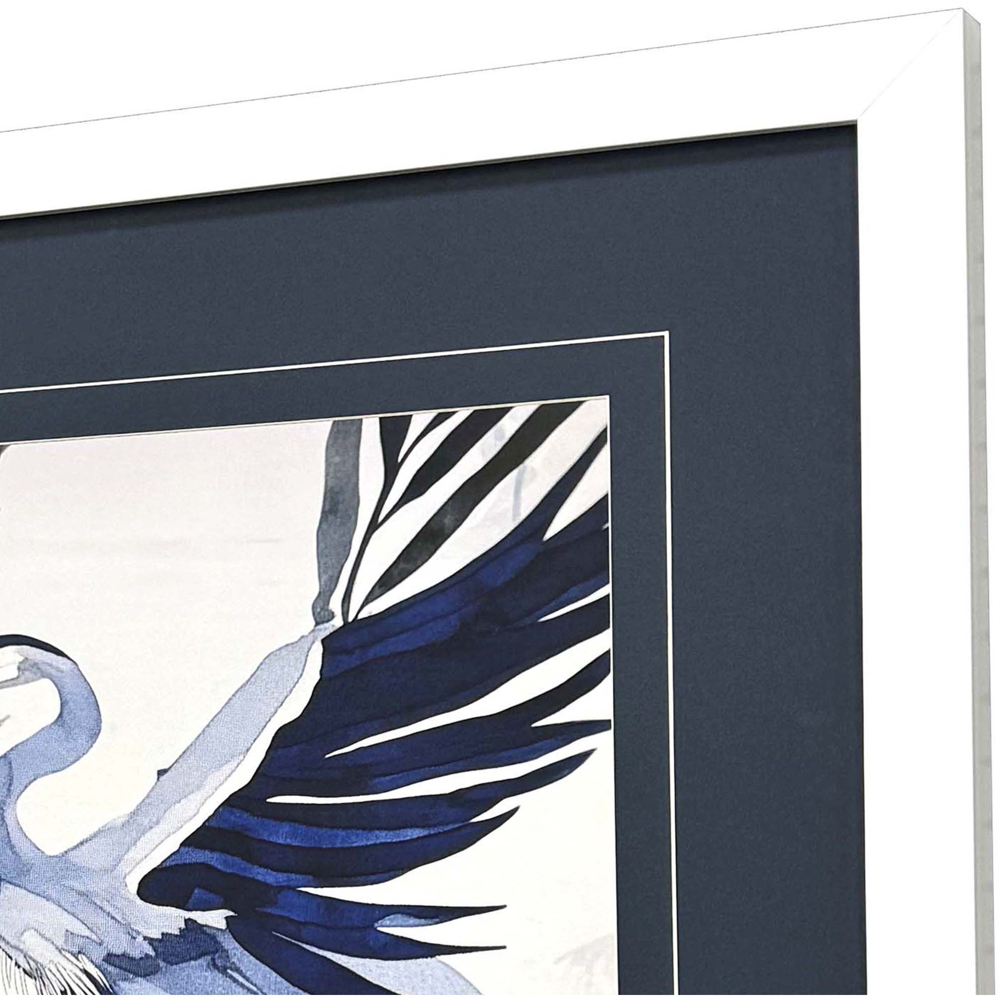 Whimsical Blue Blue and Gray and White and Multi Framed Art, Propac