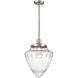 Franklin Restoration Bullet 1 Light 12 inch Brushed Satin Nickel Mini Pendant Ceiling Light in Incandescent, Seedy