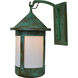 Berkeley 1 Light 27.25 inch Verdigris Patina Outdoor Wall Mount in White Opalescent