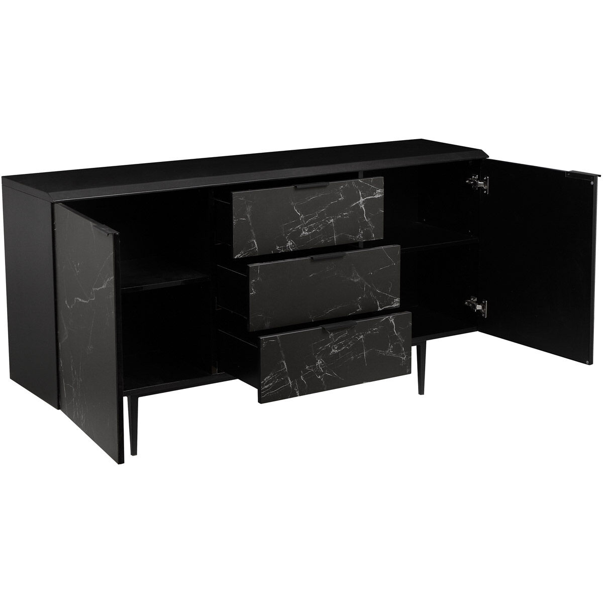 Medici 63 X 16 inch Black Sideboard