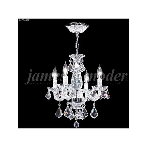 Vienna 4 Light 14 inch Silver Crystal Chandelier Ceiling Light