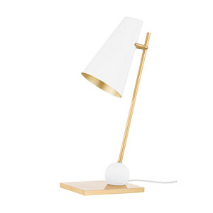 Piton 22 inch 60.00 watt Aged Brass/Soft White Table Lamp Portable Light