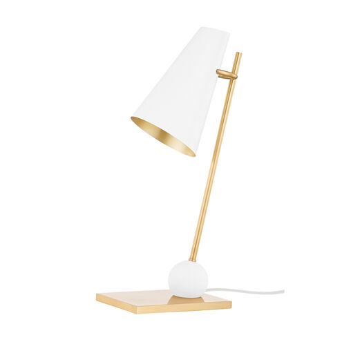Piton 21.5 inch 60 watt Aged Brass and Soft White Table Lamp Portable Light