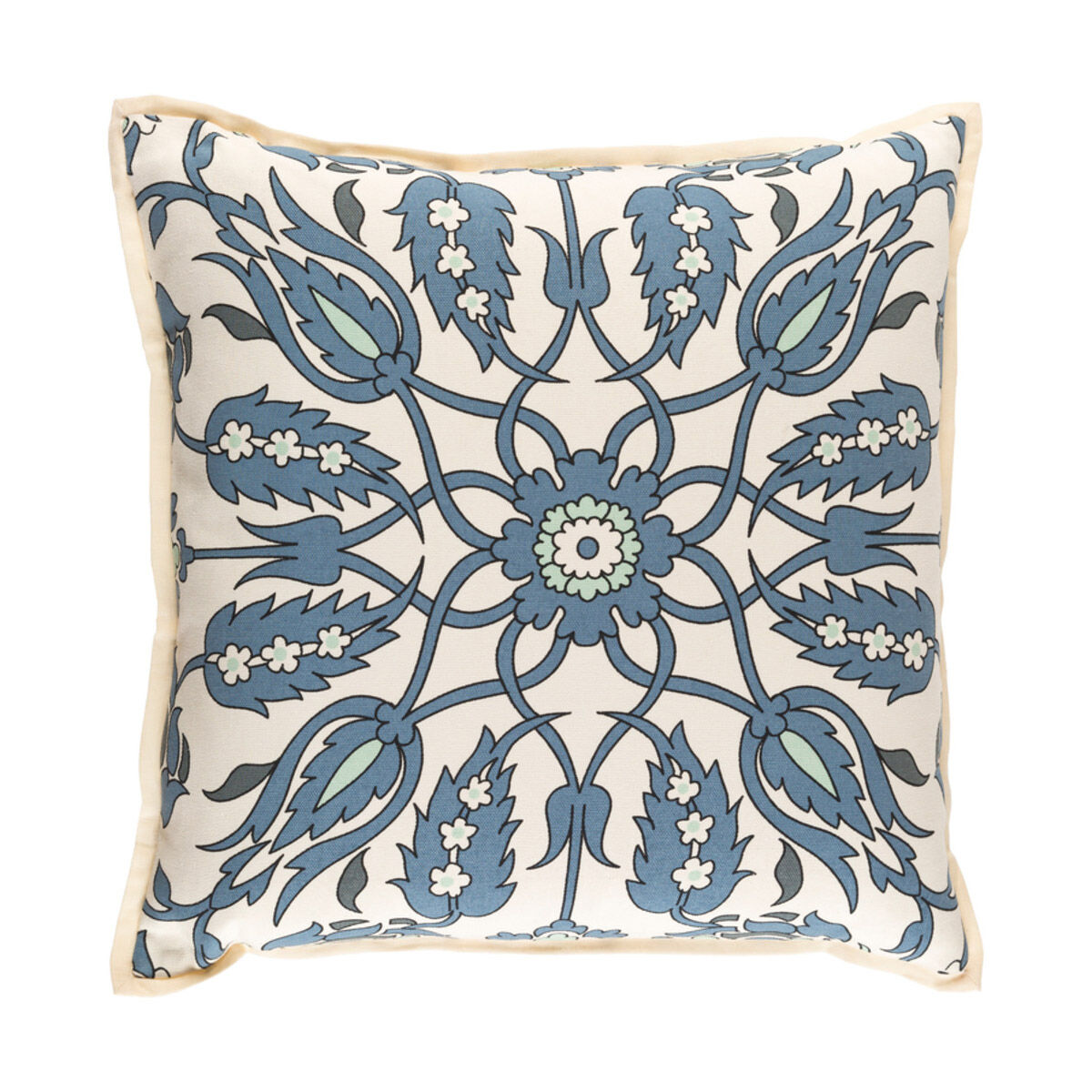 Vincent 20 X 20 inch Denim and Mint Throw Pillow