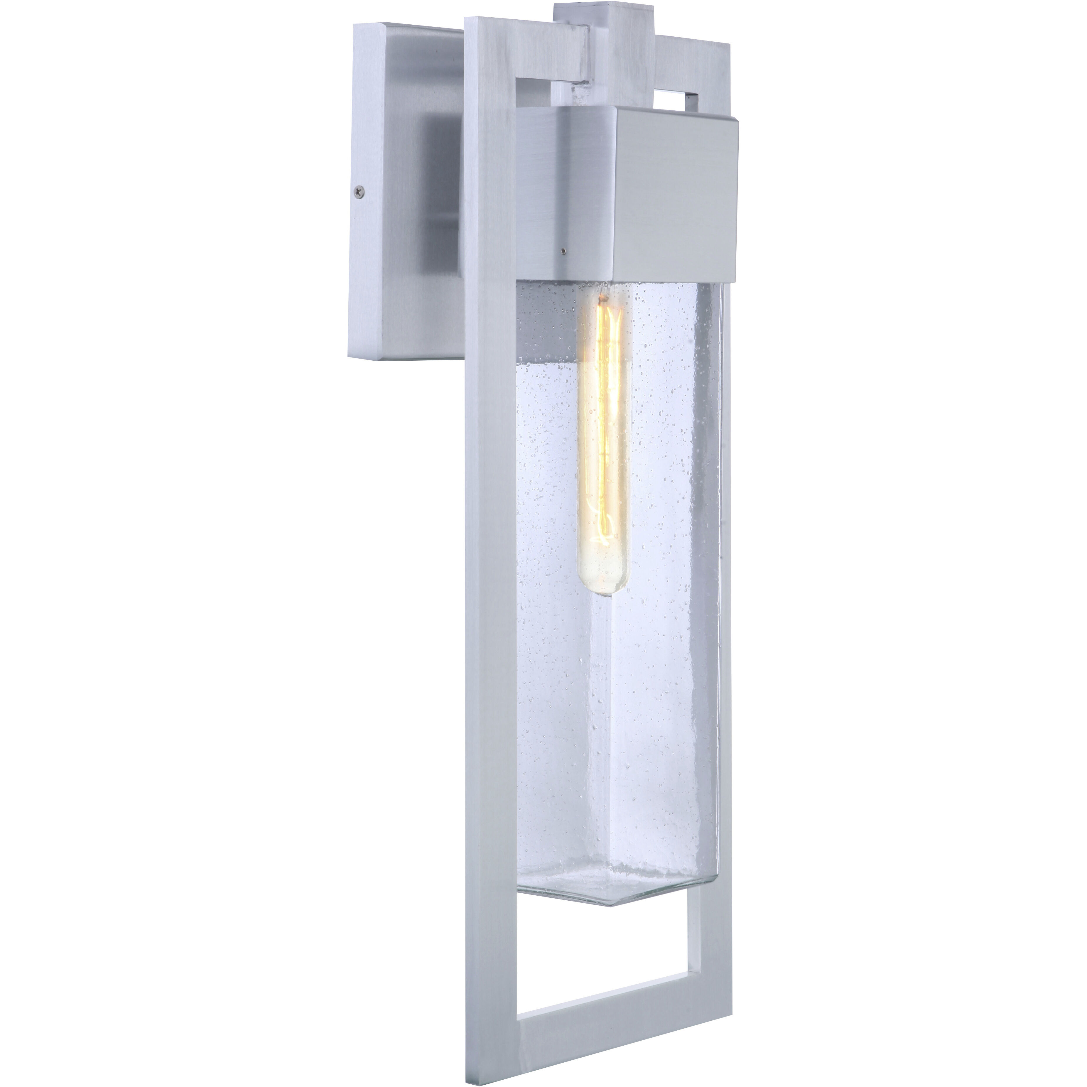 Perimeter Outdoor Wall Mount in Satin Aluminum, Large