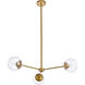 Briggs 3 Light 32 inch Brass Pendant Ceiling Light