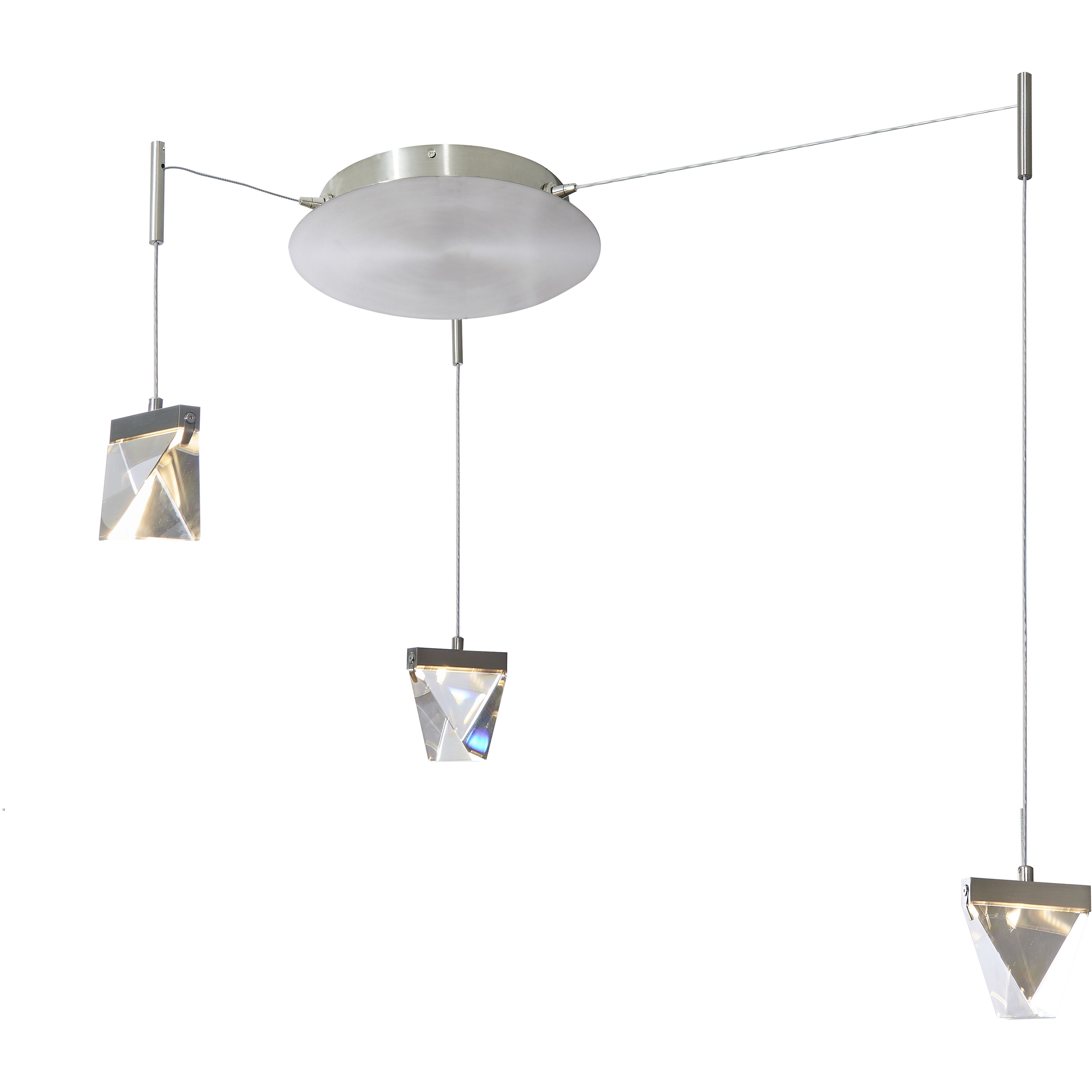 Atlas LED 12.2 inch Brushed Nickel Pendant Ceiling Light