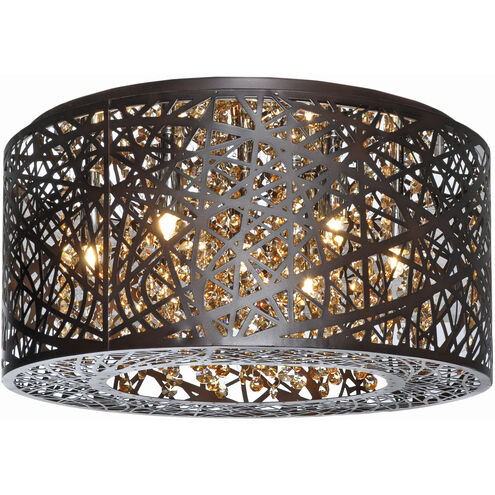 Inca LED 15.75 inch Bronze Flush Mount Ceiling Light in Cognac