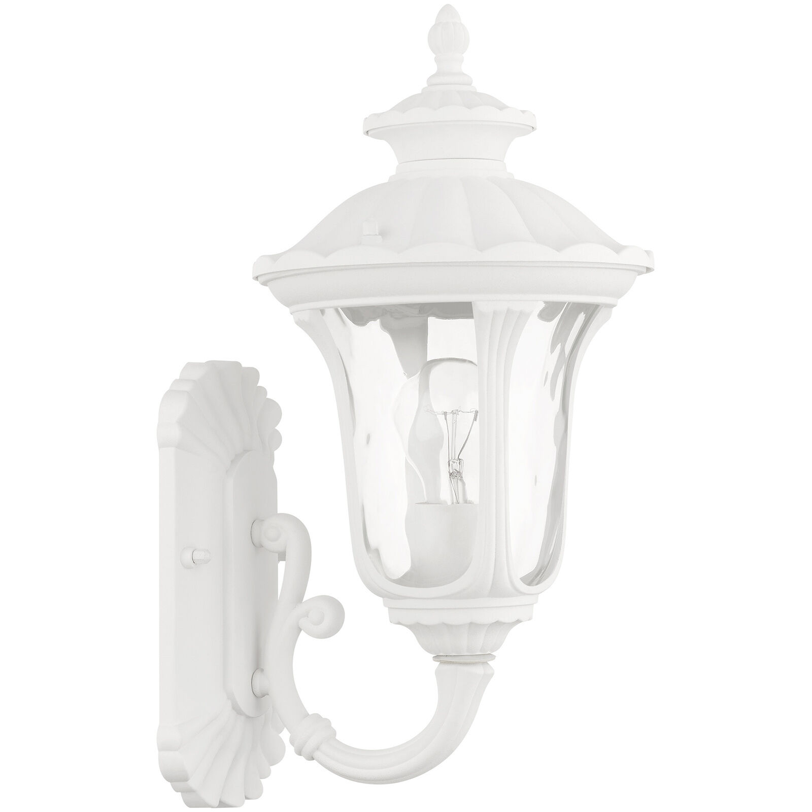 Oxford 1 Light 16 inch Textured White Outdoor Wall Lantern