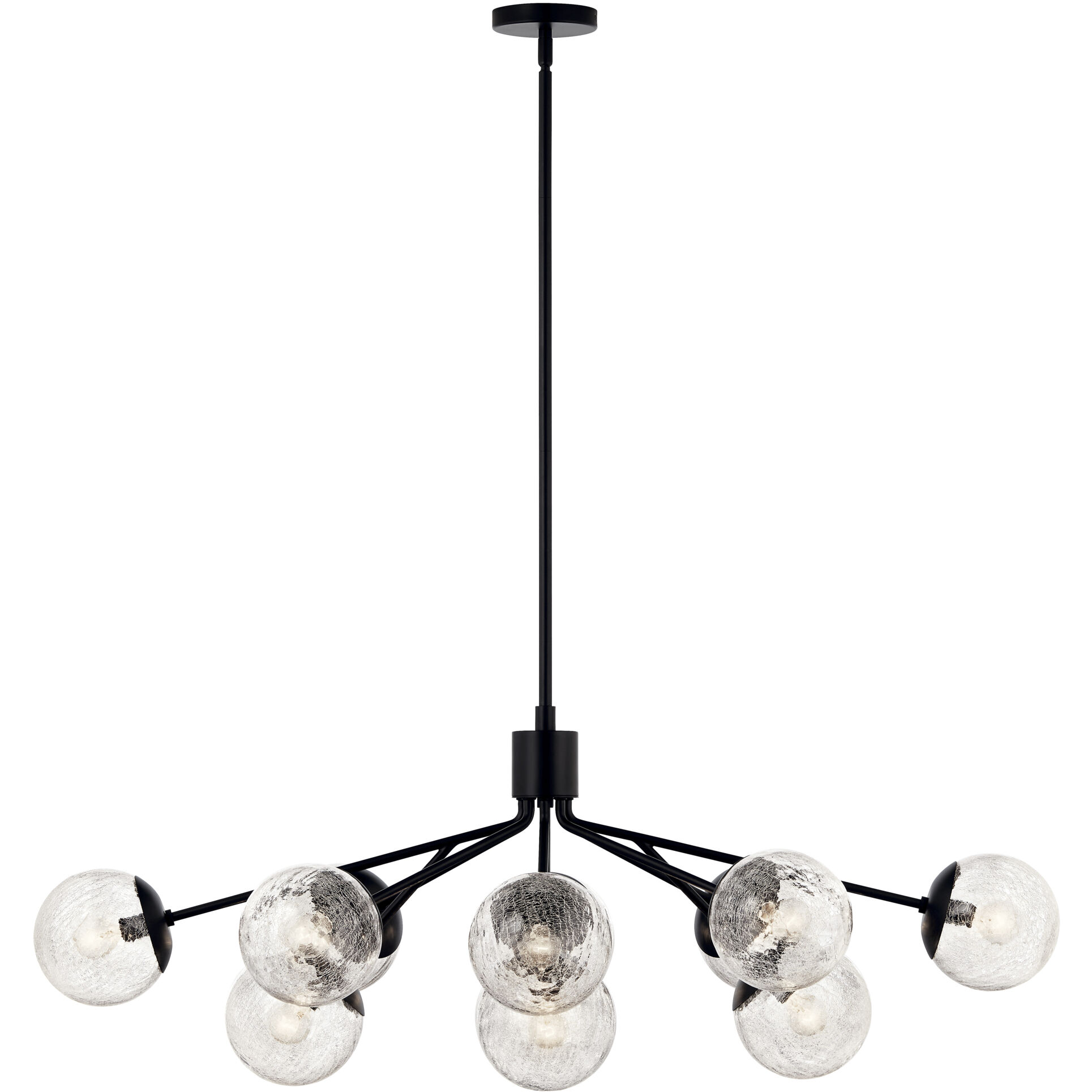 Silvarious 12 Light 26.75 inch Black Chandelier/Semi Flush Ceiling Light