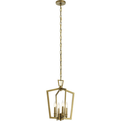 Abbotswell 4 Light 14 inch Natural Brass Pendant Ceiling Light