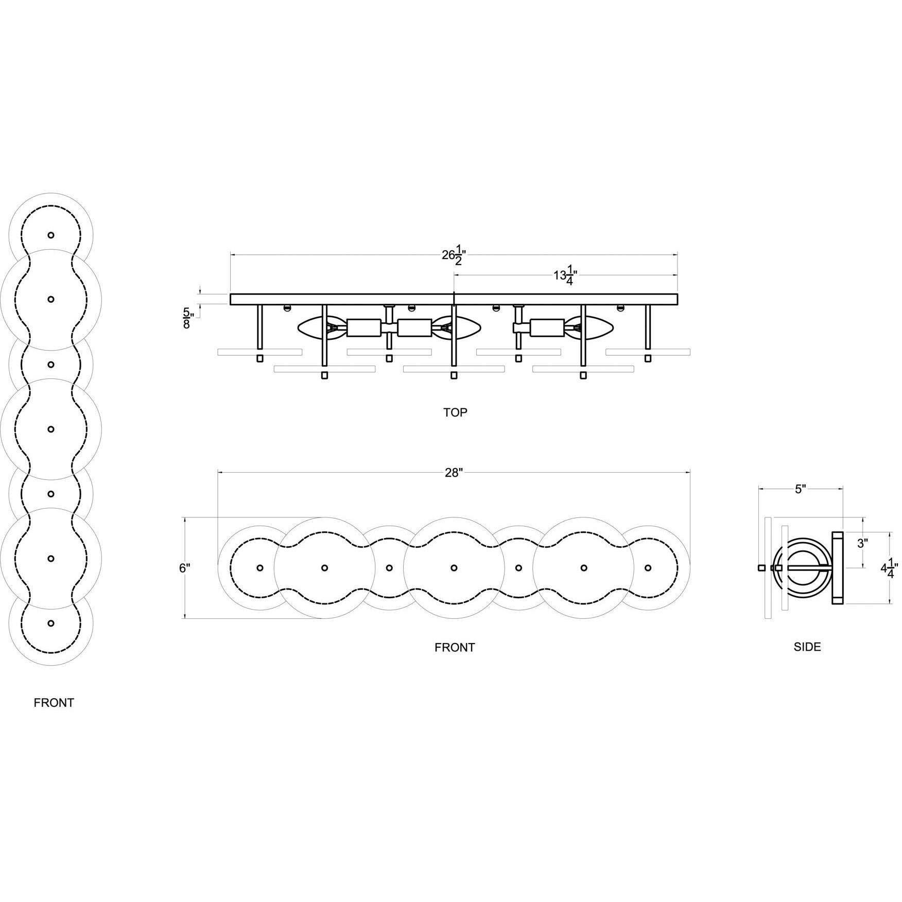 Cosmos 3 Light 28 inch Havana Gold Bath Vanity Light Wall Light, Smithsonian Collaboration