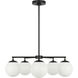 Nube 5 Light 26 inch Midnight Black Chandelier Ceiling Light in Standard