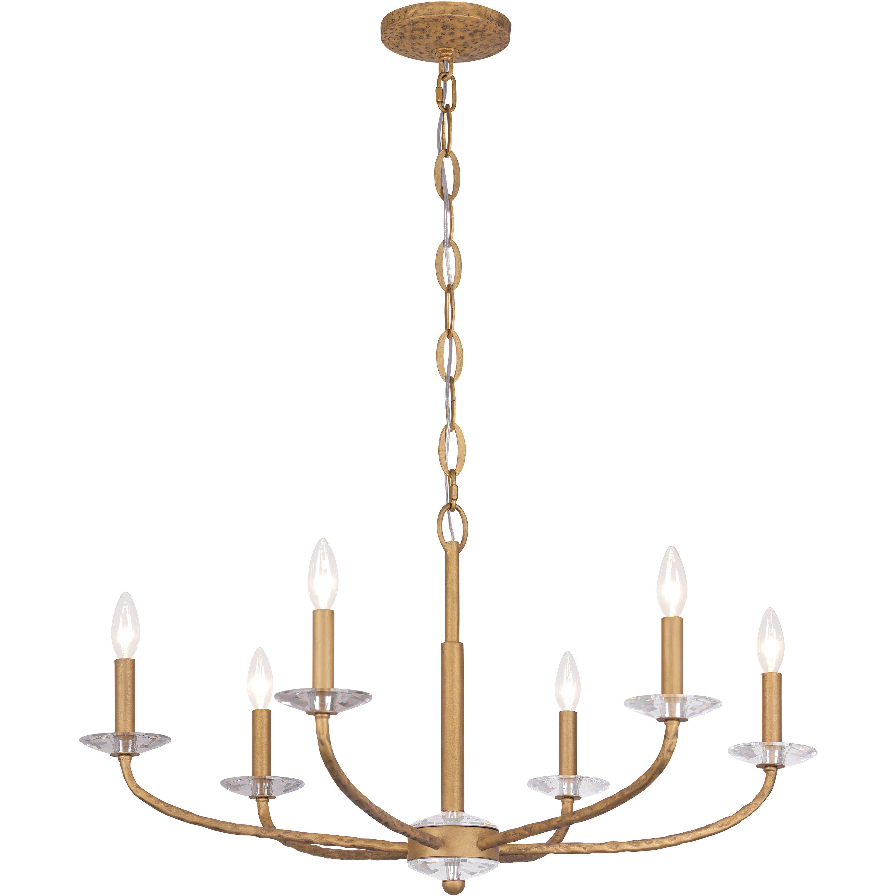 Atella 6 Light 32 inch Ashen Gold Chandelier Ceiling Light