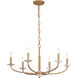 Atella 6 Light 32 inch Ashen Gold Chandelier Ceiling Light