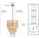 Fire and Ice 5 Light 16.75 inch Lacquered Gold Chandelier Ceiling Light in Champagne Glass