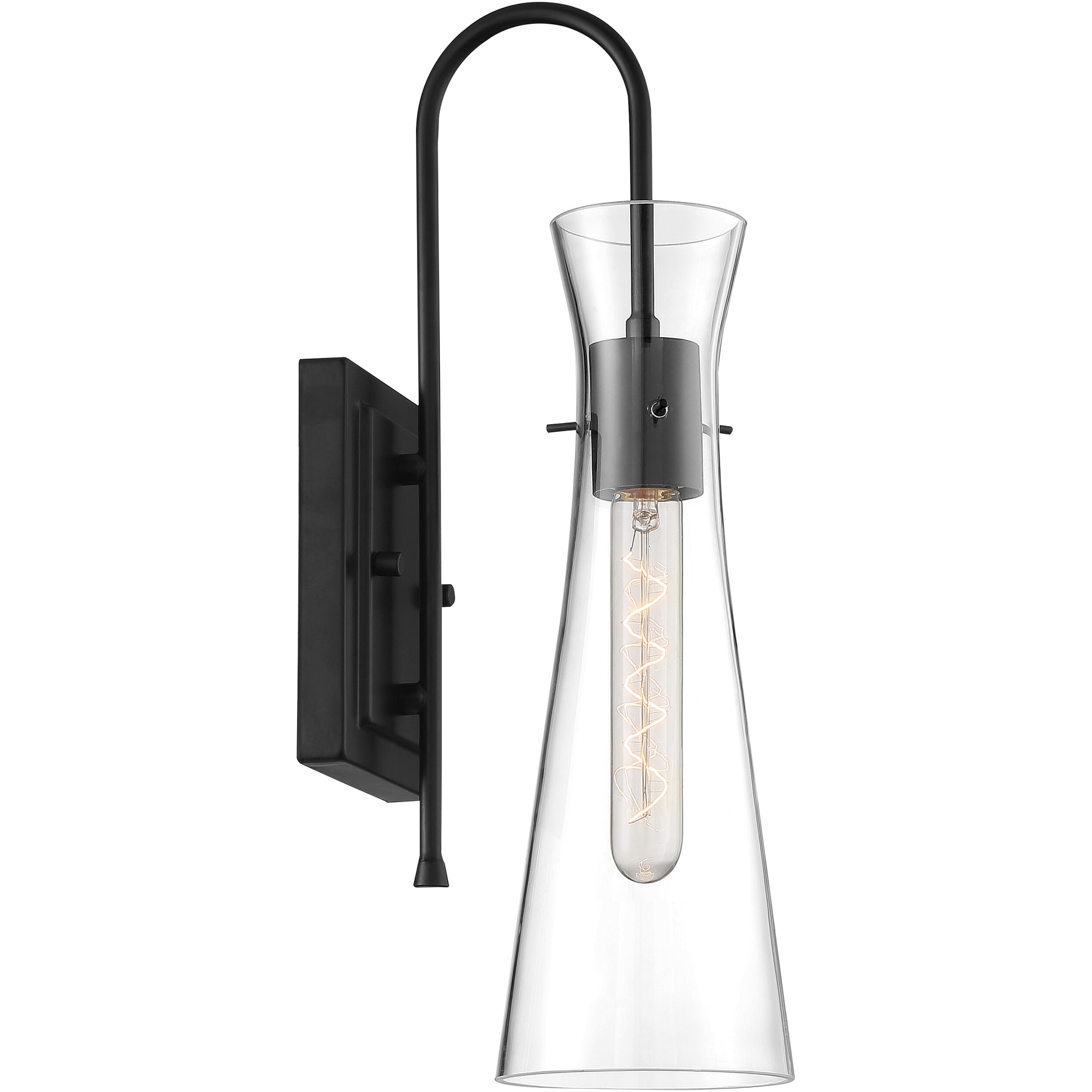 Bahari 1 Light 5 inch Black Vanity Light Wall Light