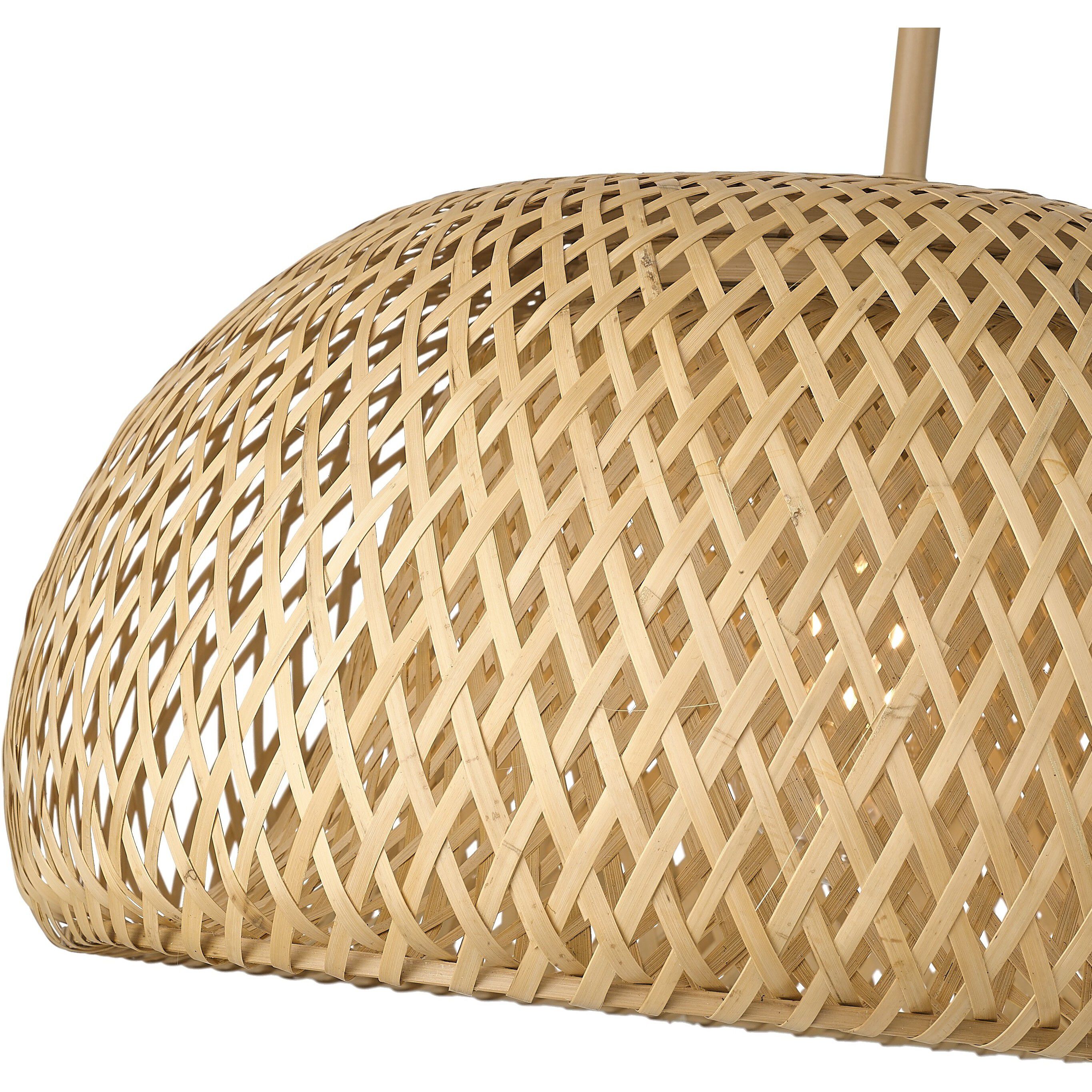 Berkshire 1 Light 18 inch Tan Metal with Natural Bamboo Pendant Ceiling Light