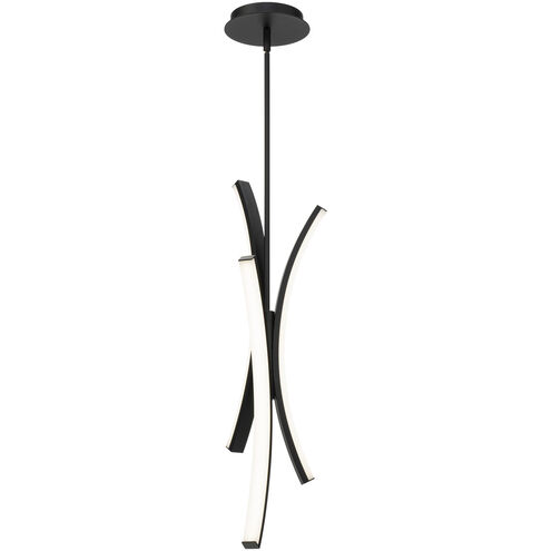 Tusk LED 15 inch Black Pendant Ceiling Light in 4000K, dweLED