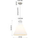 Downtown Urban Newton Cone 1 Light 18 inch Satin Nickel Pendant Ceiling Light in Mercury