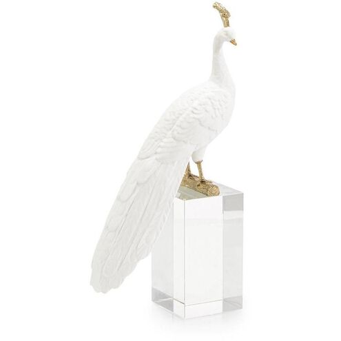 White Peacock 16.25 X 8.25 inch Sculptures