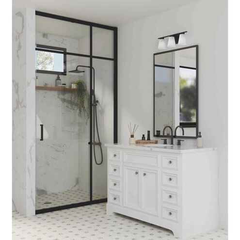 Tanner 3 Light 22 inch Matte Black Vanity Light Wall Light