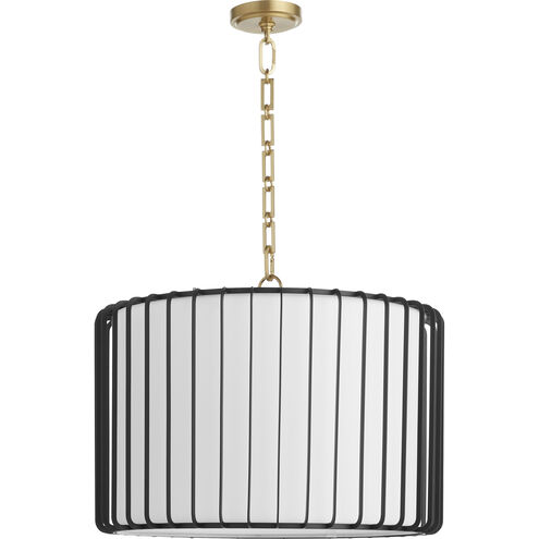 Tuxedo 3 Light 24 inch Black Pendant Ceiling Light, Medium