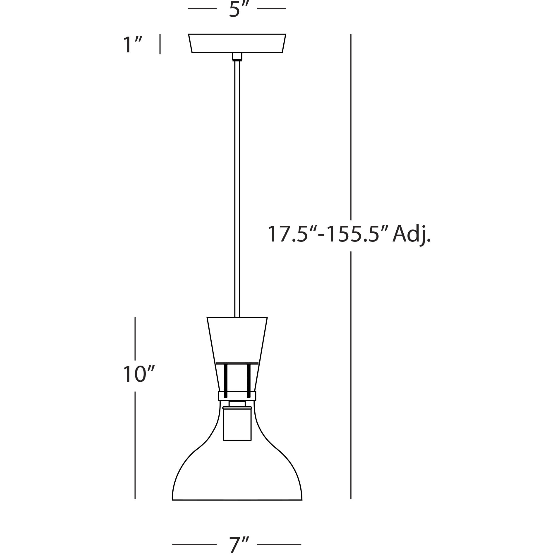 Clare 1 Light 7 inch Obsidian and Bone with Modern Brass Pendant Ceiling Light