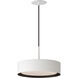 Echo LED 13 inch White and Black Single Pendant Ceiling Light in White/Black