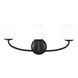 AERIN Galassia 3 Light 23 inch Midnight Black Vanity Light Wall Light