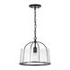Madison 1 Light 13 inch Matte Black Semi-Flush Mount Ceiling Light, Convertible Dual Mount