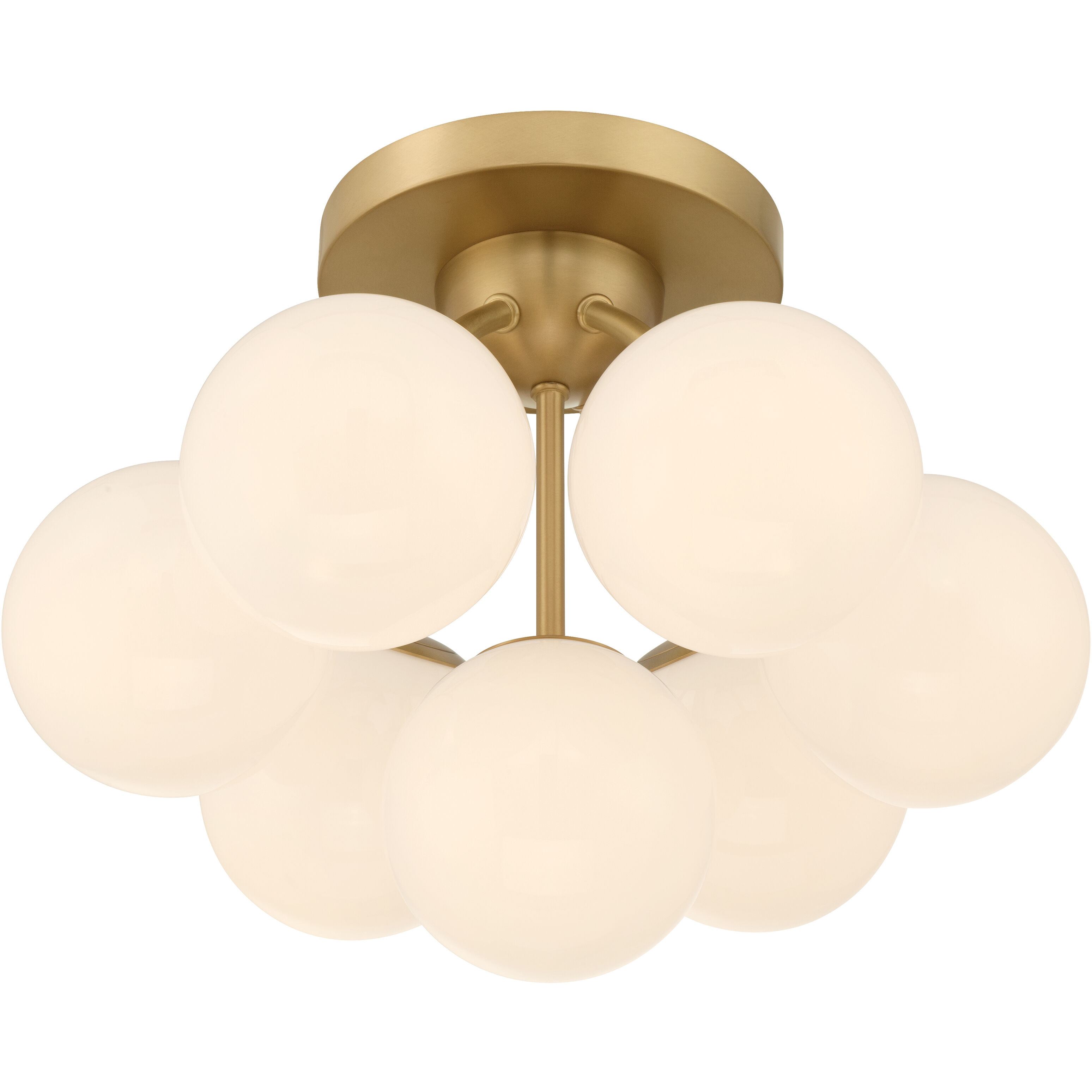 Lunara 7 Light 18.25 inch Legacy Brass Semi-Flush Mount Ceiling Light