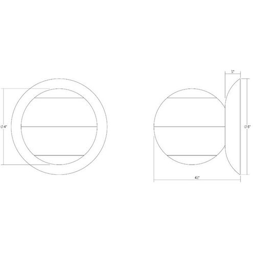 Hemisphere LED 4 inch Textured Black Wall Sconce Wall Light