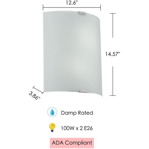 Grafik 2 Light 13 inch Chrome ADA Wall Light