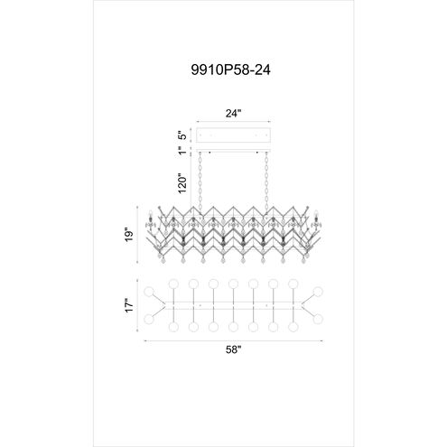 Phraya 24 Light 17 inch Light Brown Up Chandelier Ceiling Light