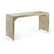 Jamie Merida 60 inch Antique Gold/Silver Leaf/Clear Desk