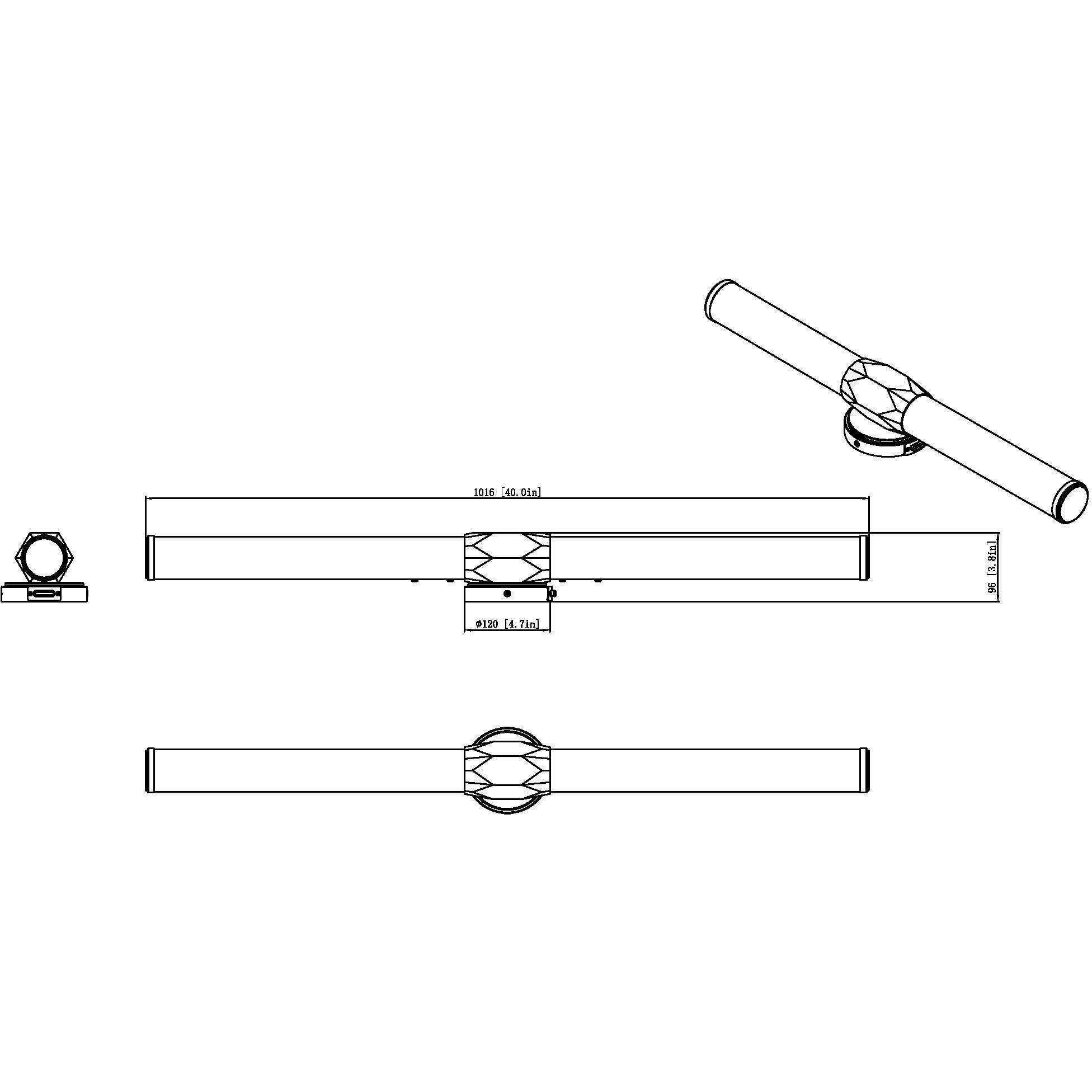 Cooper LED 40 inch Brushed Nickel Vanity Wall Light