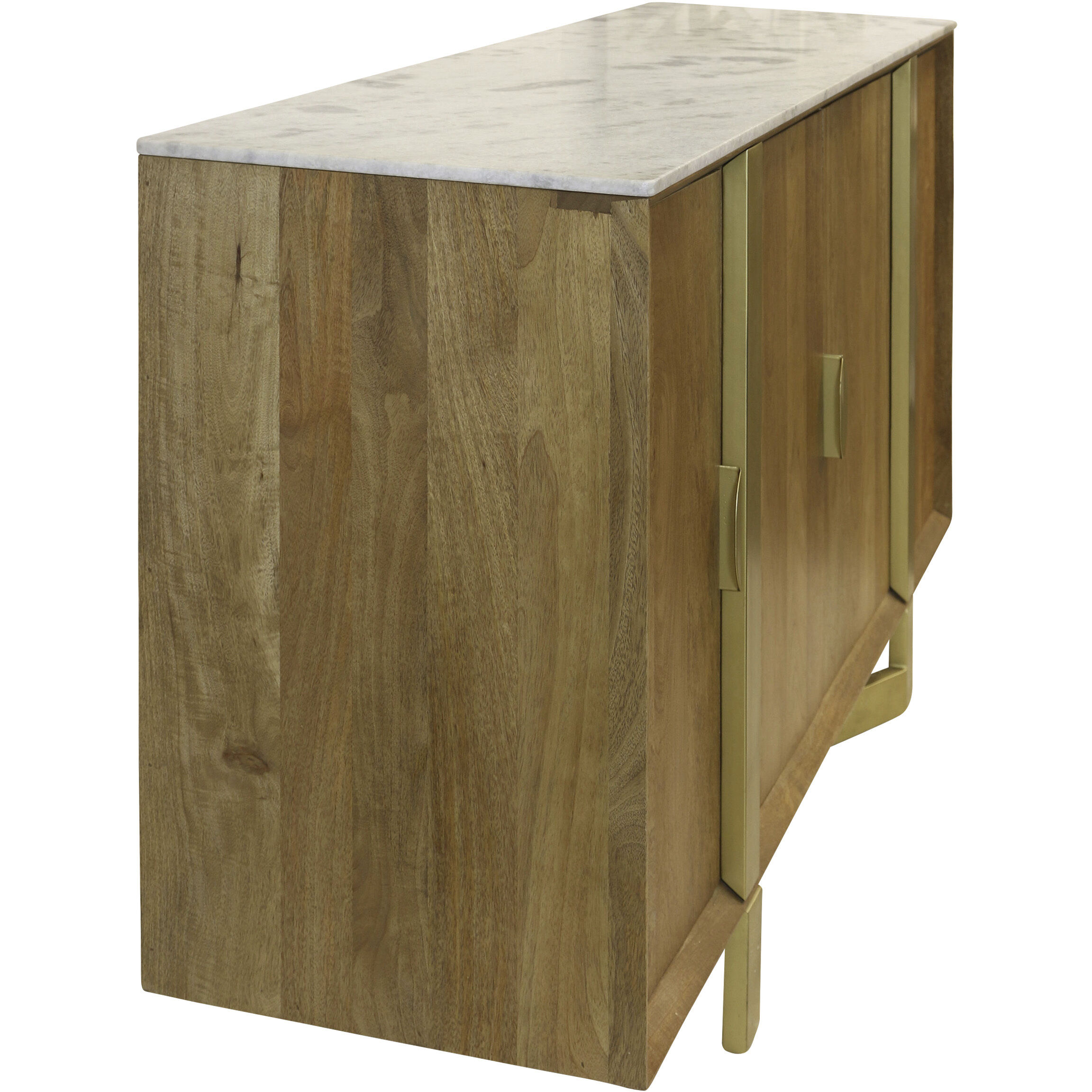 Astoria 68 X 17 inch Light Tobacco and Brass and White Sideboard