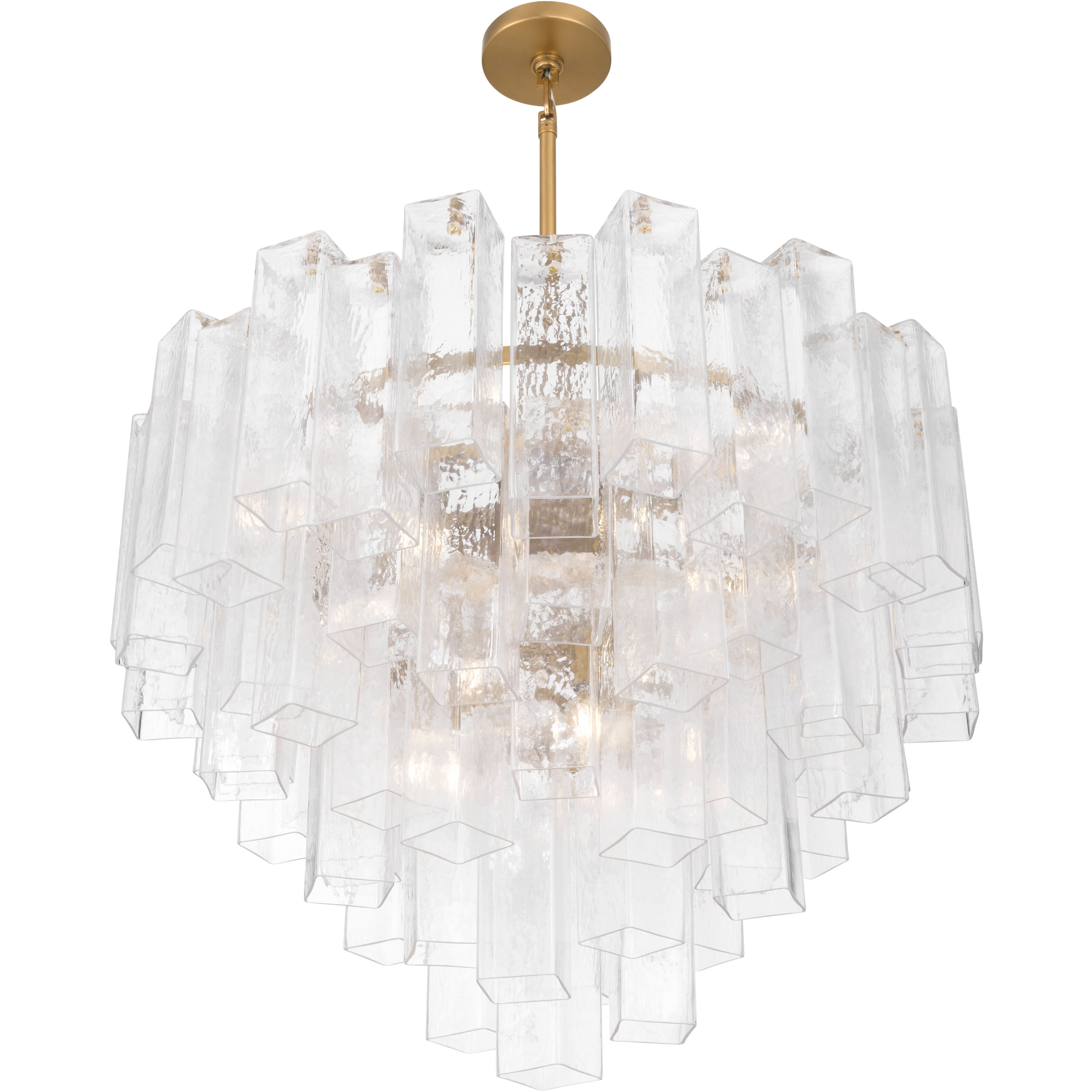 Torvento 15 Light 32.75 inch Legacy Brass Pendant Ceiling Light in Clear Handmade Glass