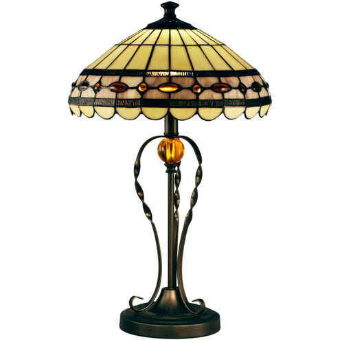 Bert 24 inch 7.5 watt Tiffany Bronze Table Lamp Portable Light