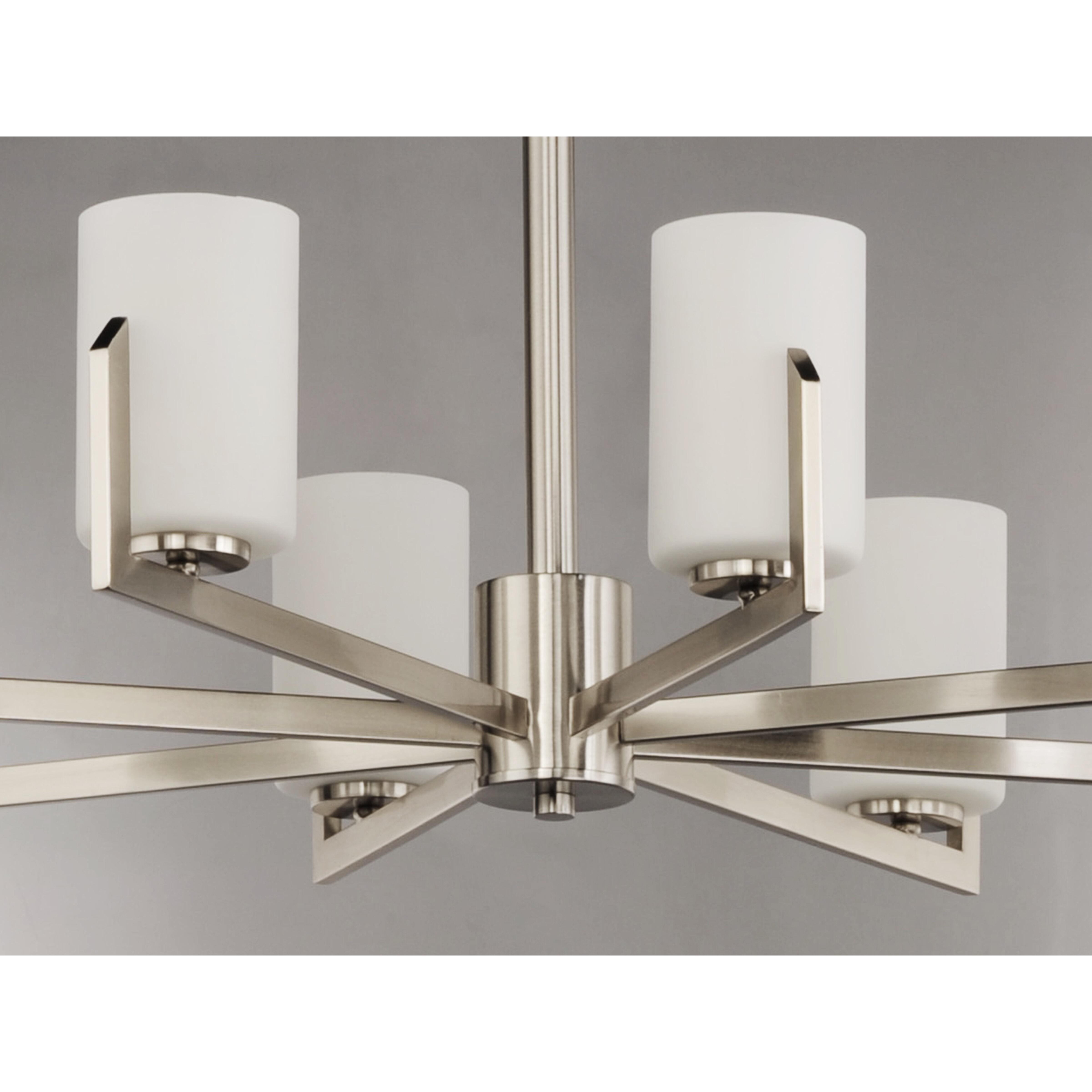 Dart 8 Light 28 inch Satin Nickel Chandelier Ceiling Light