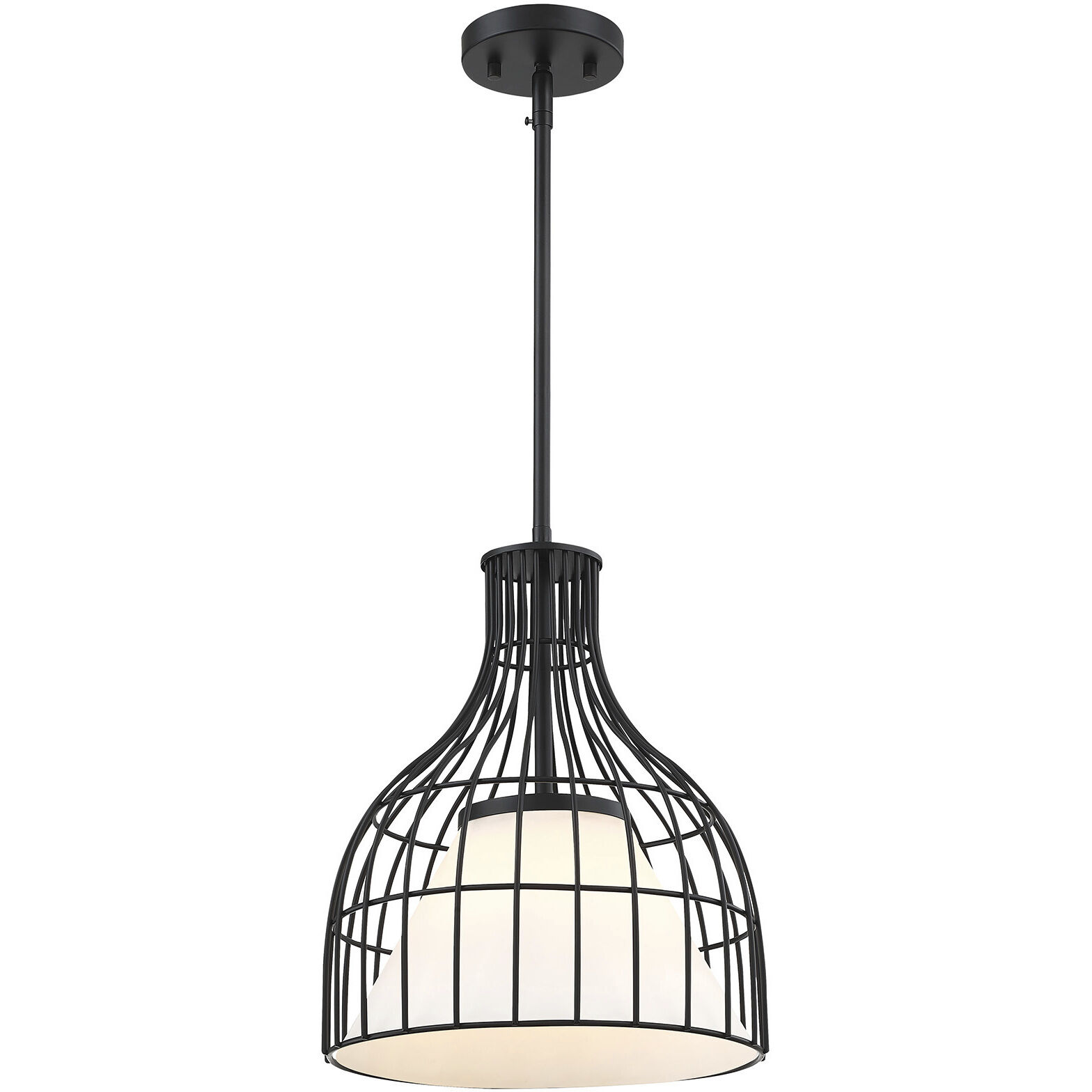 Evensong LED 12 inch Matte Black Pendant Ceiling Light