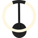 Hoops LED 7 inch Black Wall Sconce Wall Light